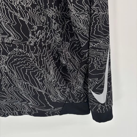 Nike All Over Print Hoodie Mens L Dri-Fit Pullover Hooded Sweatshirt Swoosh - Picture 4 of 6